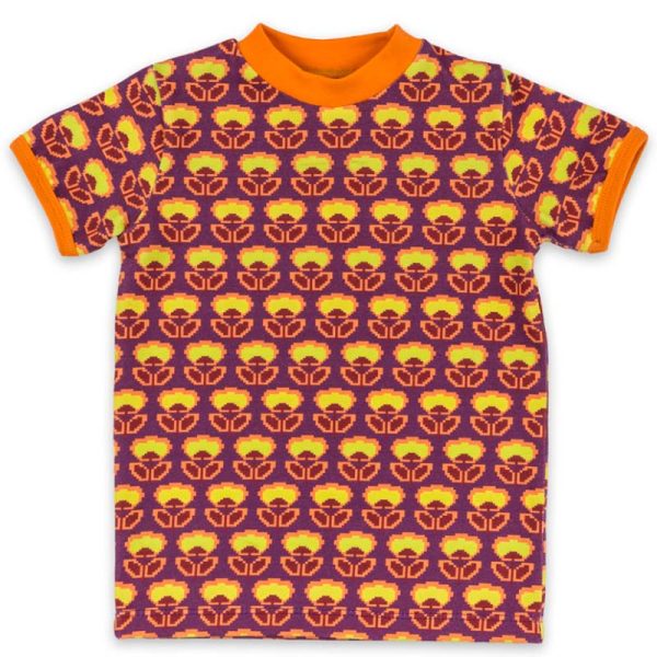 Beb & Ooo Organic T-shirt – Flower Blocks (Last one! 11-12y)