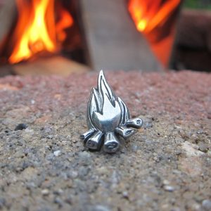 Campfire Lapel Pin- CC520- Fire, Adventure, Scout, and Camping Pins
