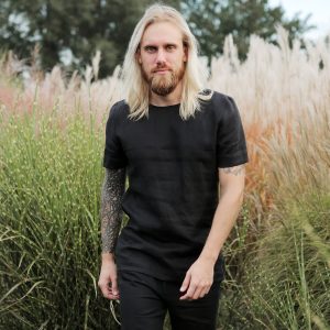 Linen mens costume, Linen pants, Linen t-shirt, Gift for men, Mens kit, Linen set, Black linen set, Mens costume