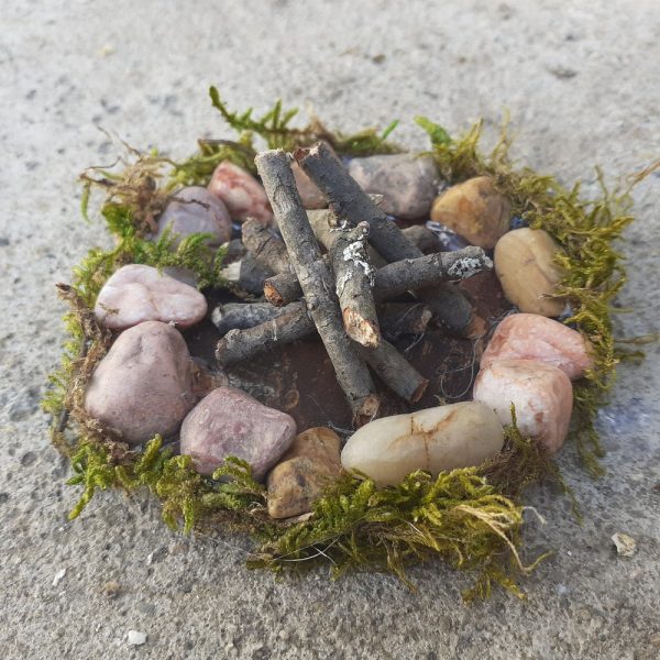 Fairy Garden Fire Pit, Miniature garden accessory, mini garden accessories, mini supply, Fairy Garden Firepit, Miniature Camp, Dollhouse pit