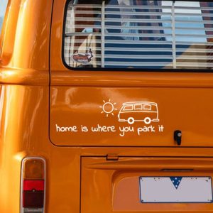 Car sticker car home is where you park it motorhome sticker camper sticker camping accessories vinyl