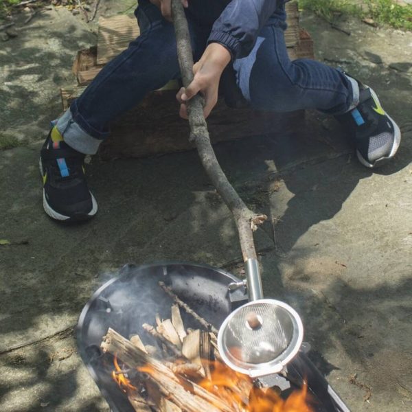 Campfire Popcorn Maker,  open fire cooking , camping accessory, popcorn lovers gift- outdoor adventures