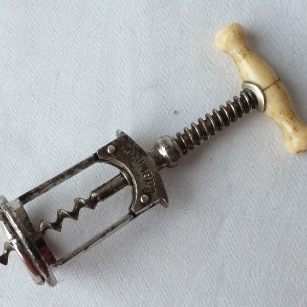 Miniature German Columbus Steel Corkscrew Antique