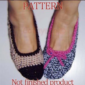 Stylish Flat Shoes, Slippers. Teenage – Woman sizes –   INSTANT DOWNLOAD Crochet Pattern
