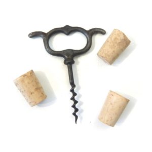 Vintage Corkscrew Wine Bottle Opener Four Finger Pull Corkscrew French Eyebrown Corkscrew 1910-1920s