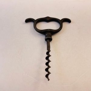 Antique Iron Corkscrew with 4 Finger Pull