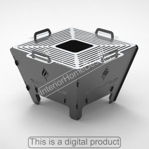 Square Fire Pit Dxf Svg File,Bbq Barbecue Dxf files for Plasma, Grill Fire Pit,Foldable Fire Pit,Plasma Cut Fire Pit,Laser,Portable,Camping