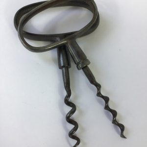 2 x Antique Steel ‘Cellar Man’ Fist Grip Corkscrews c1870-1890. Direct Pull Cork Screw. Bar Ware. Wine Bottle Openers. Victorian Corkscrews.
