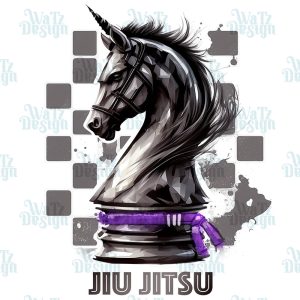 Jiu Jitsu Chess Horse purple belt Png, Purple belt Bjj design Design, Chess Piece Brazilian Jiu Jitsu unicorn, Digital Download