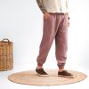 Grey Striped Linen Pajama Set, Two Piece Linen Men’s Pajama Set,Long Sleeve Linen Pajama,Linen Loungewear Set,Linen Christmas Pajama