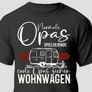 Camping Gift Men Camping T-Shirt Grandpa Camping Accessories Fun T Shirt Camper – Normal grandpas play bingo, cool grandpas pull caravans –