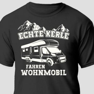T-Shirt Camping Camper Man Fun Gift for real GUYS DRIVE MOTORHOMES Tuning Saying Camping Accessories Gift Idea for Campers T Shirt M