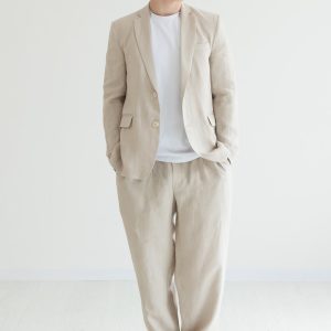 Stylish Men’s Linen Blazer | Casual Flax Jacket for Every Occasion | Unique Gift for Him