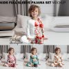 4 Christmas Girl Housedress Pajama Mockup Bundle, PSD Mockup Realistic Kids Clothes Mockup, Realistic Housedress mockup, Baby Onesie Mockup