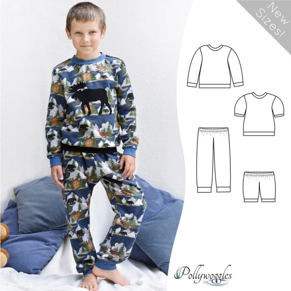 Cotton Flannel Pajama Pattern – Simcoe – PDF – 2-18Y