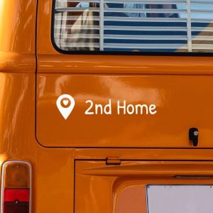 Second Home Font Car Sticker Decal Car Camper Sticker Camping Accessories Vinyl