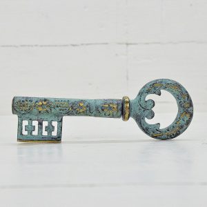 Vintage corkscrew, Key skeleton, Brass wine bottle opener, Cork screw, Retro wine opener