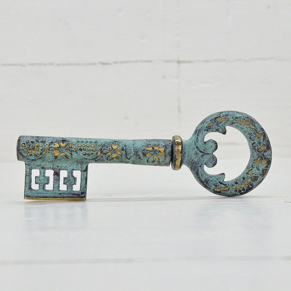 Vintage corkscrew, Key skeleton, Brass wine bottle opener, Cork screw, Retro wine opener