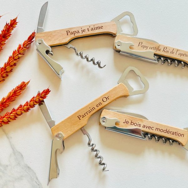 Personalized lemonade maker / Bottle opener knife / Corkscrew / Grandfather’s and Mother’s Day gift / Christmas, Birthday, EVG EVJF, Wedding