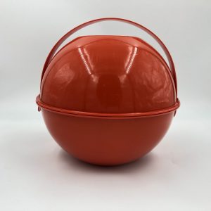 Red Guzzini PicNic Camping Set Carlo Viglini “Pic Boll” Space Age Iconic 1970s Made in Italy