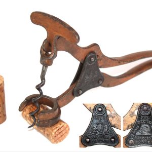 Antique 1855 LONDON LEVER Corkscrew, LUND Single Lever Corkscrew, Wine Bottle Opener