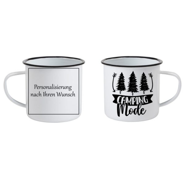 Enamel cup personalized | Adventure | Camper | 300ml coffee cup | Camping | Gift idea | birthday | Family vacation | camping holiday