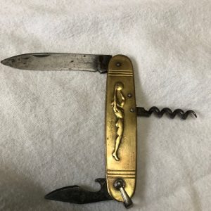 Genuine Vintage France Pradel Corkscrew Pocket Folding knife Olympics Collectible Sports Penknife