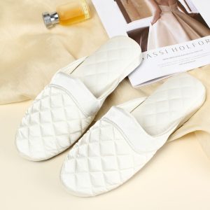 Elegant Women’s Slippers Indoor Handmade House Slippers With Quilting Line Anti-Slip Home Fashion Must-Haves Great Choice For Gift