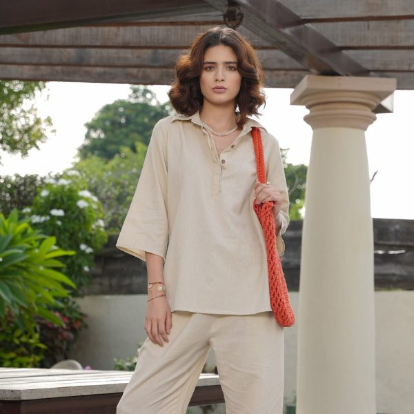 Linen Cotton Two Piece Set in 76 colors | Comfortable Suit For Women | Casual Shirt Pants | Women’s Linen Pajama Pants | Relaxed Blouse Set