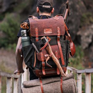 Canvas Tote Bag, Sports Golf Bag , Convertible Backpack,  Travel Bag, Fly Fishing Backpack, Bushcraft Camping Backpack, Leather Backpack