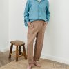 Deep Blue Gingham Linen Pajama Set, Two Piece Linen Men’s Pajama Set,Long Sleeve Linen Pajama,Linen Loungewear Set,Linen Christmas Pajama