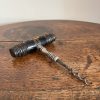 Old Corkscrew Bottle Opener Iron 19th Century Antique Four Finger Corkpull