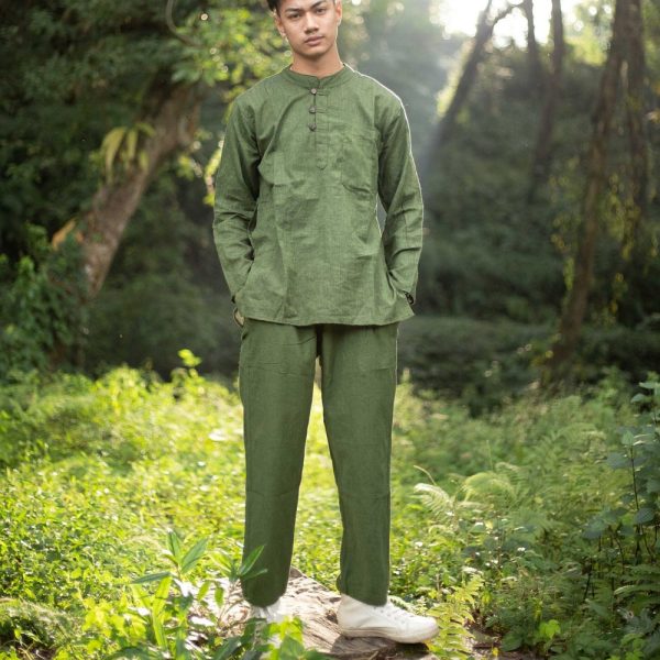 Shirt and Trouser Set | long sleeve | Hemp Cotton Pants set |Yoga |Hippie| Kurta Shirt and trouser set |Nepal Eco-Friendly | Sustainable