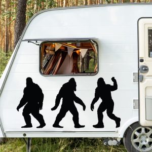 3-pack Bigfoot Decal Set for Car, RV, Camper,  Sasquatch Walking For RV, Camper, Trucks Camping decal, Adventure Decal, Big foot RV sticker