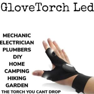 USB Glove Flashlight Torch Rechargeable LED Lights, Mechanic Camping Fishing Gadget Minimalist Tool Automotive Car Accessories Extra Bright