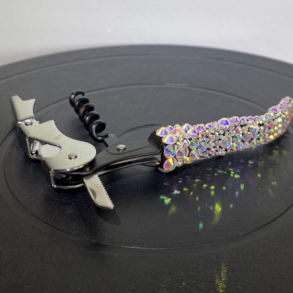 Waiter’s Wine Corkscrew Blinged Wine Opener Metal AB Rhinestone Bling Alcohol Bottle Opener Bachelorette Party Bridesmaid Gift Wedding Party