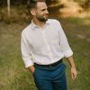 men’s linen shirt and pants, linen set for men,white summer set for men,Mateo Linen set .natural linen clothing