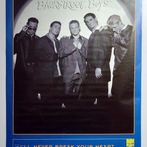 BACKSTREET BOYS Rare 1996 Never Break Your Heart HUGE Promo Poster Banner 40×60″