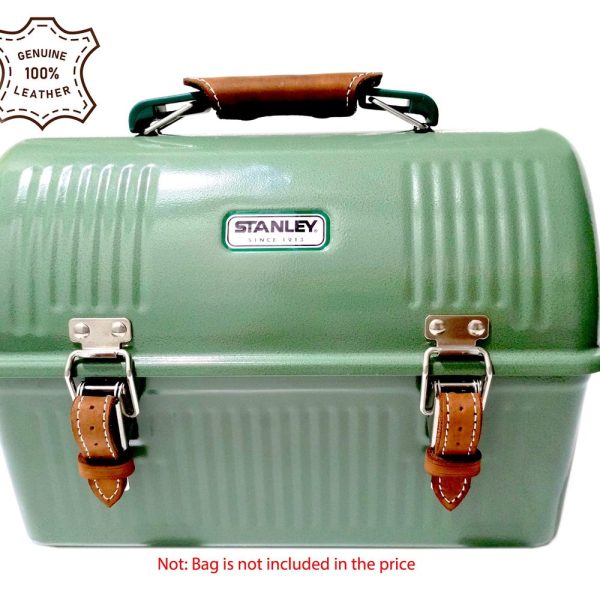 Stanley Lunch Box 9.4 Lt 10 Qt Personalized Leather  Accessory. Real Natural Leather