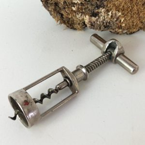 Vintage steel corkscrew, Wine bottle opener, Sommelier corkscrew, Bar tool, Collectible barware, Gift for wine lover, Kitchen decor