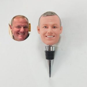 Customised Bobblehead Wine Stopper Gifts for Dad, Unique Birthday Gifts for Husband, Personalised Men’s Head Bottle Opener, Gifts for Him