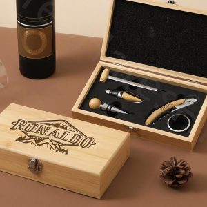 Personalizable Engraved Wine Tool Set, Wine Corkscrew Set, Newlywed Gift, Best Man’s Gift, Gift for Him