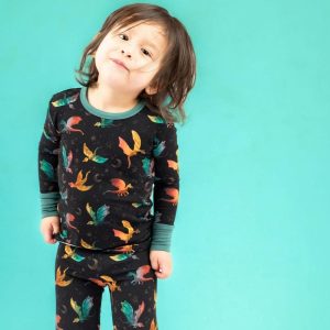 Dreamy Dragons Two-Piece Bamboo Viscose Pajamas – Soft & Breathable Kids Pajama Sets, Toddler Clothes, Baby PJs, Children’s Clothing