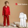 Happy Feet Pajamas Pattern: 2-piece footed pajamas, footed pants