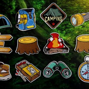 camping patch, outdoor, campfire, hiking, iron on patch, embroidered patch, funny patch, aesthetic patch, gorgeous patch,patch by set