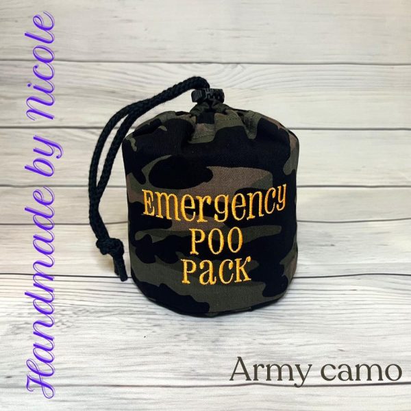 Travel toilet kit – “Emergency Poo Pack” – travel toilet roll carry bag – holds toilet roll & hand sanitiser – free postage in Australia