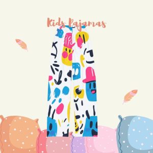 Playful Faces Kids Pajama Pants, Children’s Sleepwear, DIY Projects, Kids Lounge Trousers, Cute PJs for Boys and Girls