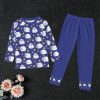 Twinkle Star , Peony Print Long Sleeve Lounge Set// Toddler Long Sleeve Lounge Set// Kids Lounge Set // Made In USA