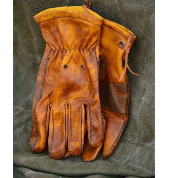 Leather Camping Gloves , Handcrafted Real Leather Bushcraft and Biker Gloves ,Leather Work Gloves, Fire resistant gloves , Motorcyle Gloves