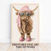 Bunny Slippers Art, Stripe Wall Art, Nursery Deco, Children’s Poster, Kids Room Print, Pink Bedroom Art, Instant Download,Printable Wall Art